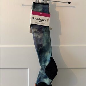 Smartwool Navy Tie-Dye Ski Socks (M)